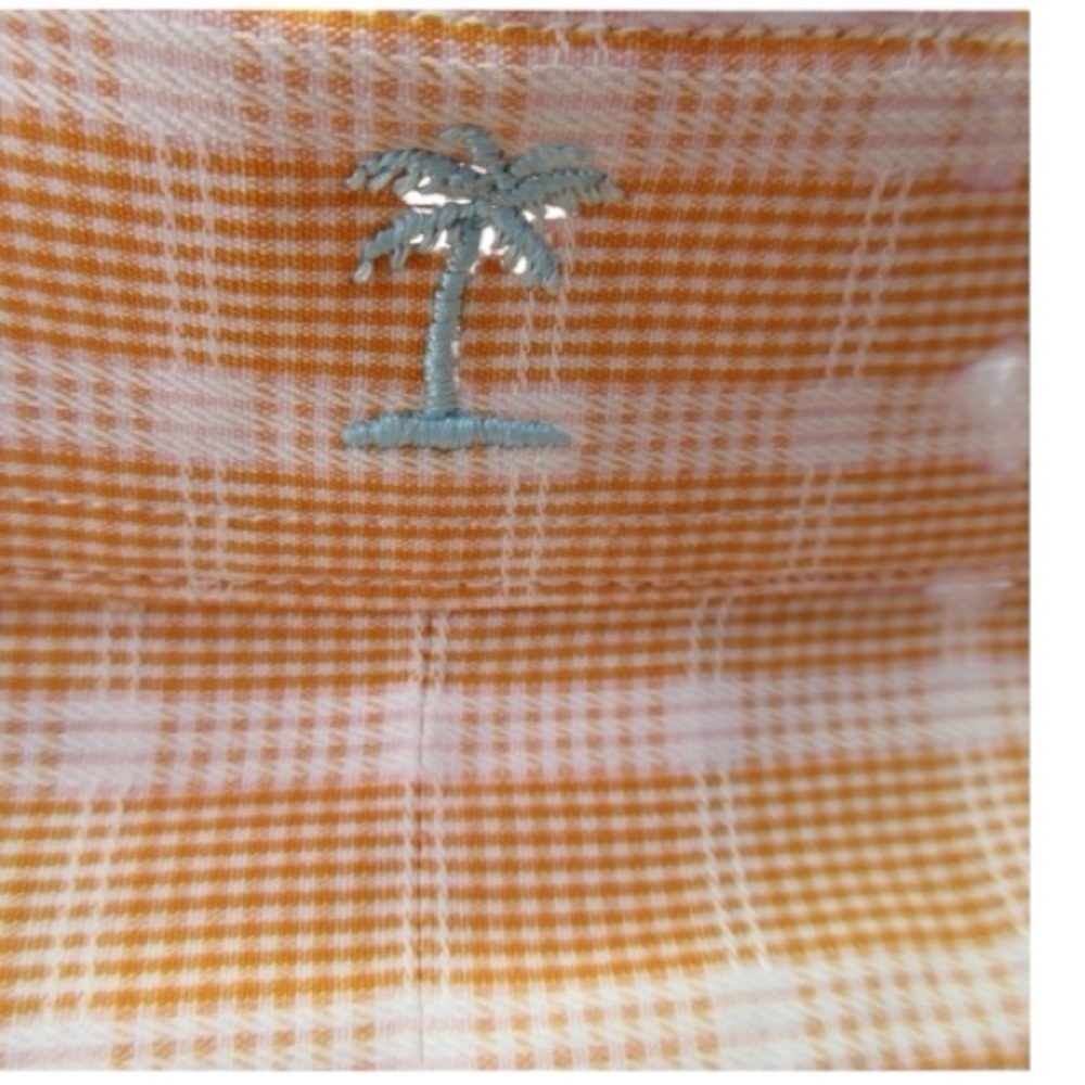 Tommy Bahama Men's Long Sleeve Button Up Shirt Orange Plaid Checkered - Picture 3 of 5